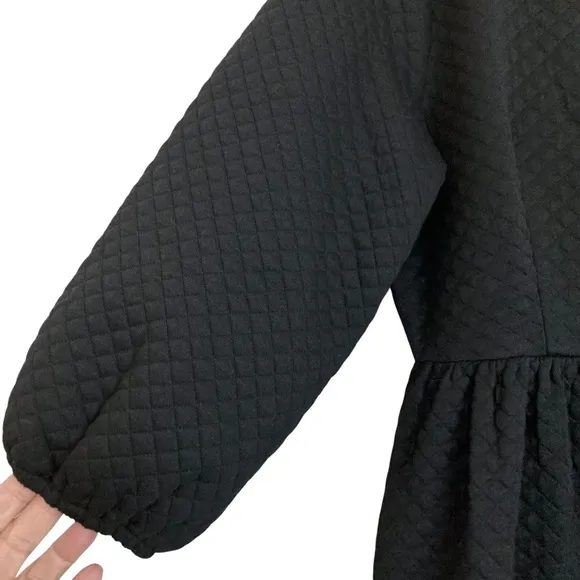 DAINTY JEWELLS Classic Carriage Quilted Midi Dress Black Modest Stretch