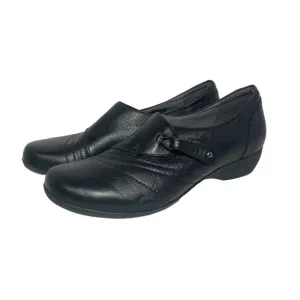 Dansko Franny Black Loafers  Leather Low Heel Comfort Shoes Round Toe Women 9
