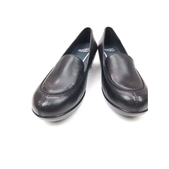 Dansko Loafers Womens 38 US 7.5-8 Leather Debra Black Casual Slip On Comfort
