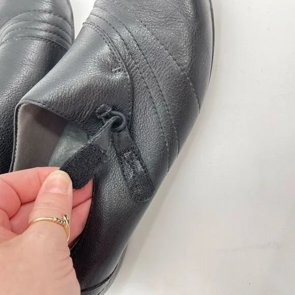 Dansko loafers black leather 41 comfort slip on shoes 10 EUC 10.5