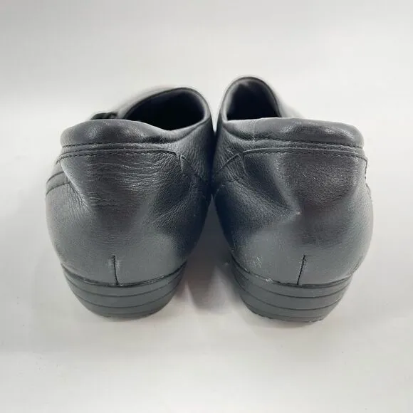 Dansko loafers black leather 41 comfort slip on shoes 10 EUC 10.5