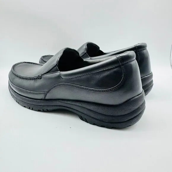 Dansko Shoes Mens EU 48 US 14.5 Black Leather Loafers Comfort Slip On Moc NEW