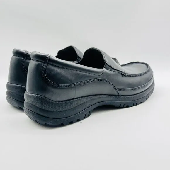 Dansko Shoes Mens EU 48 US 14.5 Black Leather Loafers Comfort Slip On Moc NEW