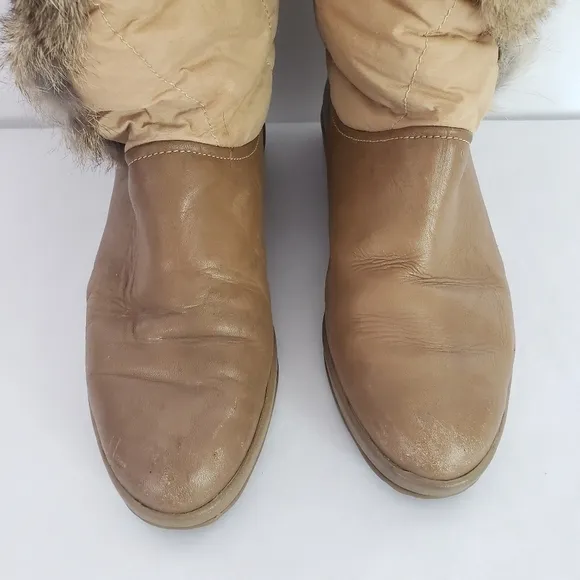 Diadora Made in Italy leather fur boots size 38