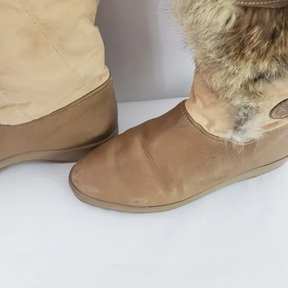 Diadora Made in Italy leather fur boots size 38