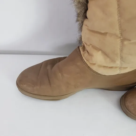 Diadora Made in Italy leather fur boots size 38