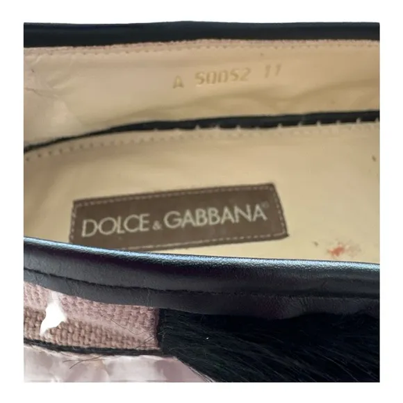 Dolce &amp; Gabbana Women's Flats Leopard-print fabric Espadrilles Sz. 11