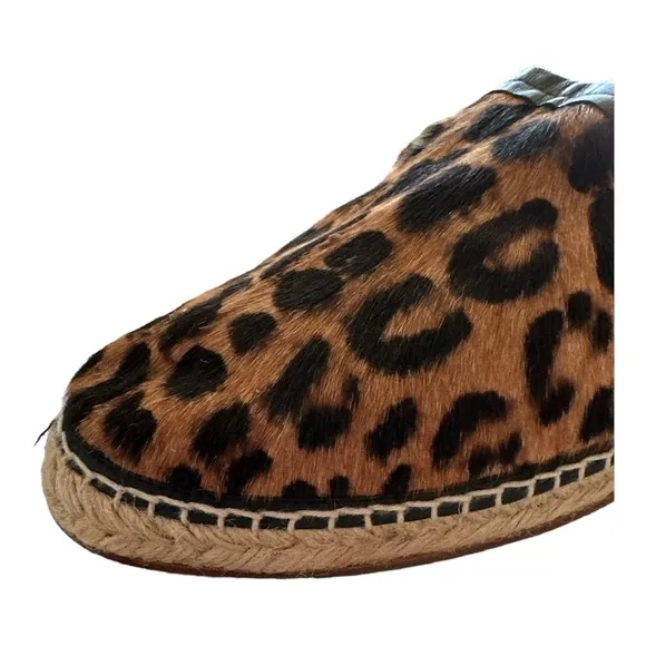 Dolce &amp; Gabbana Women's Flats Leopard-print fabric Espadrilles Sz. 11