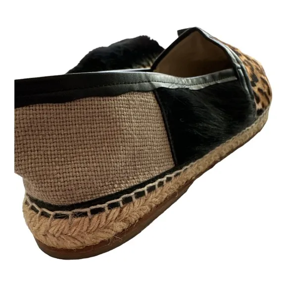Dolce &amp; Gabbana Women's Flats Leopard-print fabric Espadrilles Sz. 11