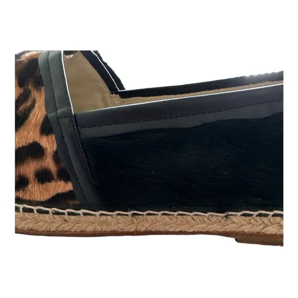 Dolce &amp; Gabbana Women's Flats Leopard-print fabric Espadrilles Sz. 11