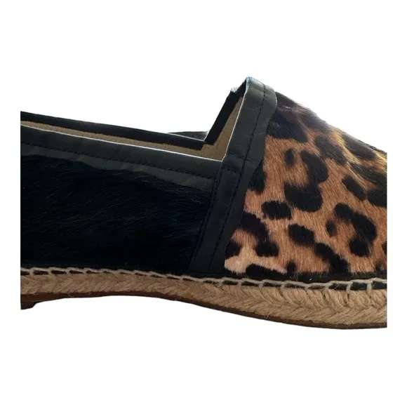 Dolce &amp; Gabbana Women's Flats Leopard-print fabric Espadrilles Sz. 11