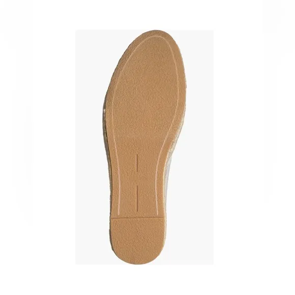 Dolce Vita Morgan Platform Flats Ivory Canvas Women’s 8 Wraparound Ankle Strap