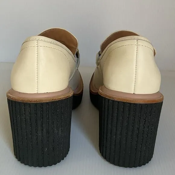 Dolce Vita Women's Yvory/ White Brenan Loafer Chunky Platform Loafers  Size 7
