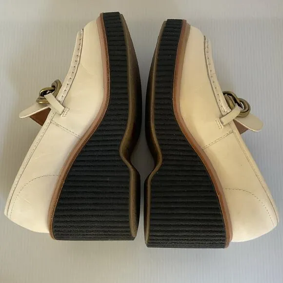Dolce Vita Women's Yvory/ White Brenan Loafer Chunky Platform Loafers  Size 7