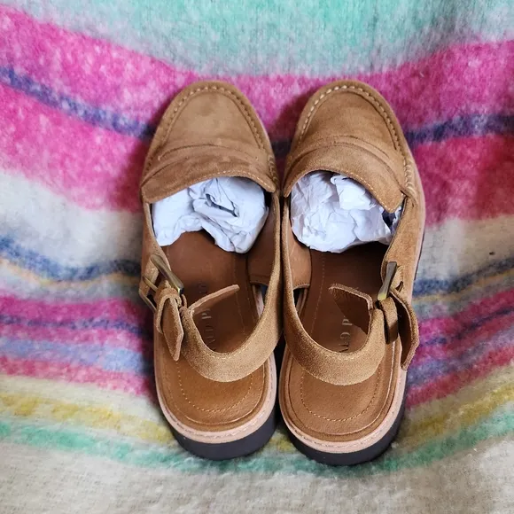 Donald J. Pliner Tan Flats with Chunky Sole