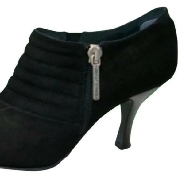 Donald Pliner Black Suede Leather Pump Elastic New Boots Booties New NIB $295