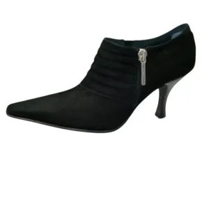 Donald Pliner Black Suede Leather Pump Elastic New Boots Booties New NIB $295