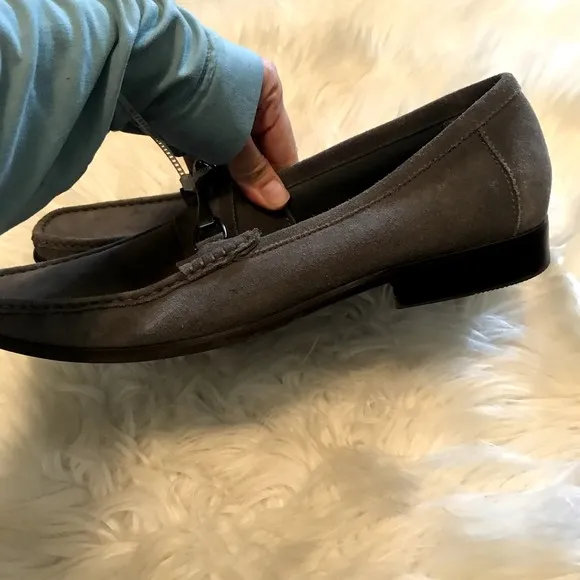 Donatello Perforated-Suede Mocassin Loafers Saks Fifth Avenue 13M