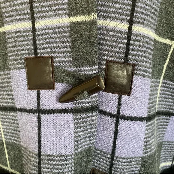 Doncaster Lavender/Grey Wool Plaid Knit Jacket Medium