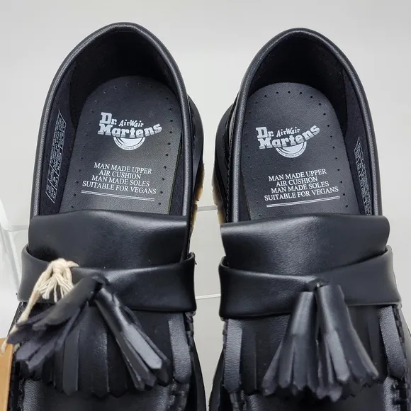 Dr. Martens Adrian Quad Mono Vegan Leather Platform Loafers Black Unisex M7 W8