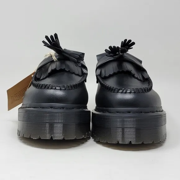 Dr. Martens Adrian Quad Mono Vegan Leather Platform Loafers Black Unisex M7 W8
