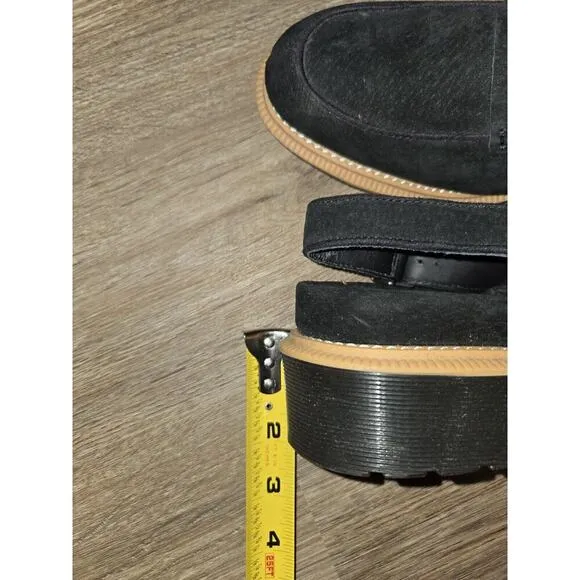 Dr. Martens ROMANA US 8 UK 6 EU 39 Black Open Back Penny Loafers EUC Clean