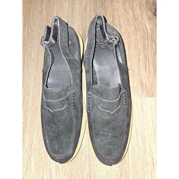Dr. Martens ROMANA US 8 UK 6 EU 39 Black Open Back Penny Loafers EUC Clean