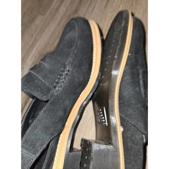 Dr. Martens ROMANA US 8 UK 6 EU 39 Black Open Back Penny Loafers EUC Clean