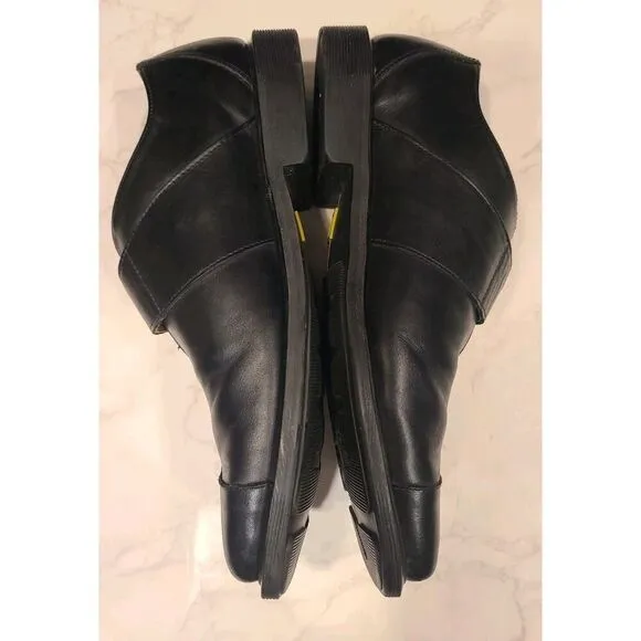Dr Martens Monk Strap Loafers Men's 9 Women's 10 Black Leather Slip On, Preppy