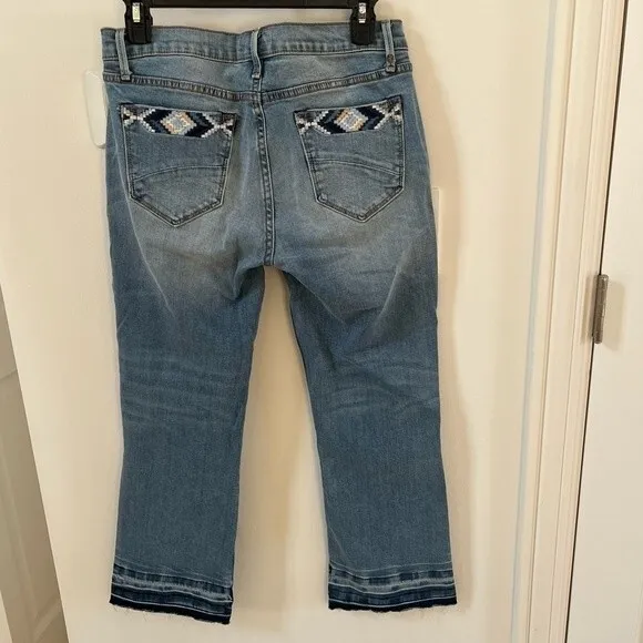 Driftwood Colette Embroidered Released Hem Jeans 28