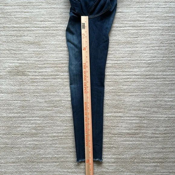 Driftwood Jackie Chevron Embroidered Boho Raw Edge Hem Skinny Jeans Size 28