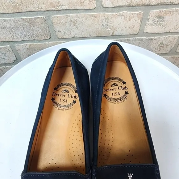 DRIVER Club USA Nashville Navy Nubuck Loafers Size 9 1/2