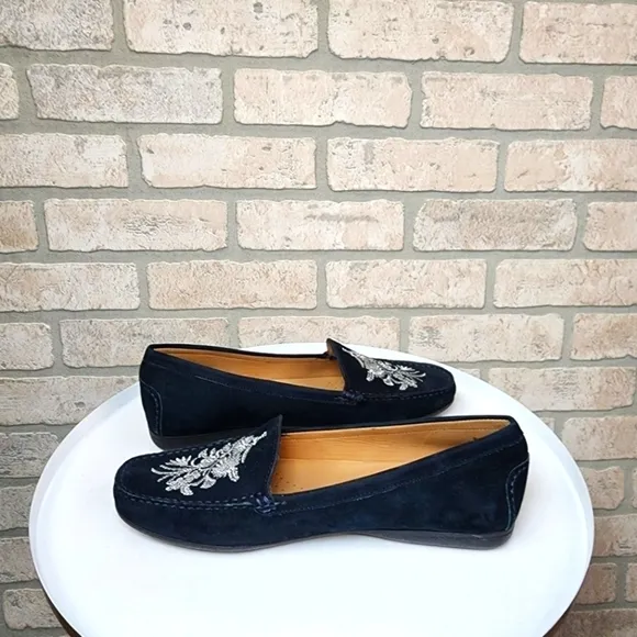 DRIVER Club USA Nashville Navy Nubuck Loafers Size 9 1/2