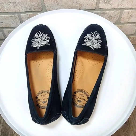 DRIVER Club USA Nashville Navy Nubuck Loafers Size 9 1/2