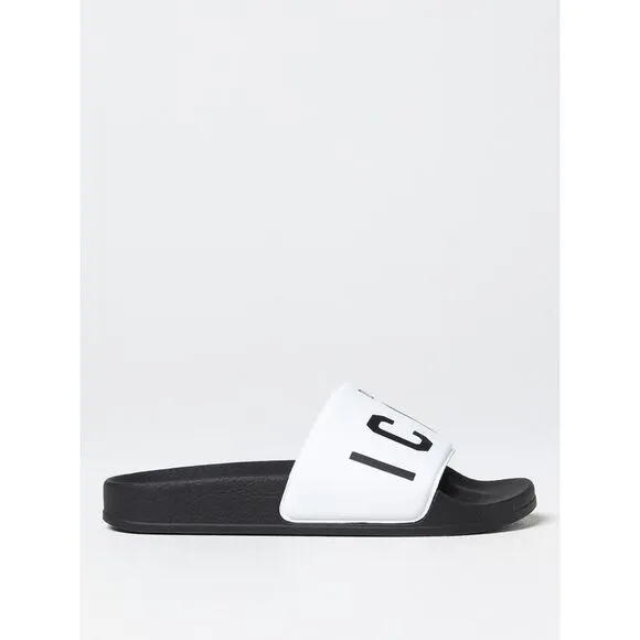 Dsquared2 IC2 Logo Slides Kids Black Footwear