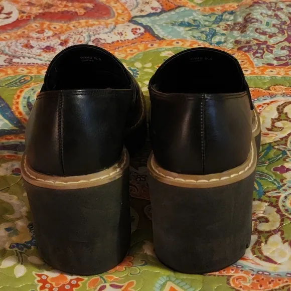 DV By Docle Vita Women's Black Tammy Loafer Lug Sole Platform Loafers Size 6.5