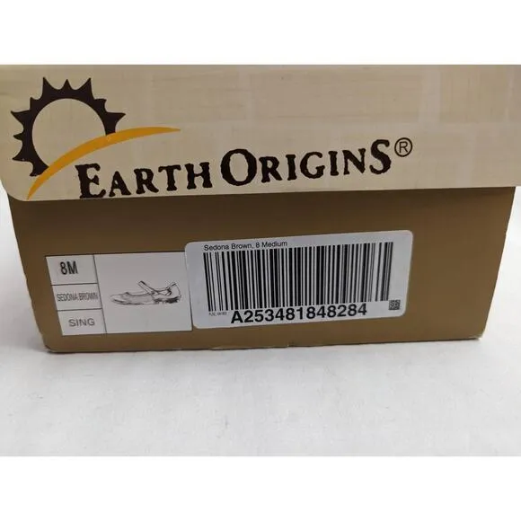 Earth Origins Flats Size 8 Mary Janes Suede Adjustable Strap Comfortable