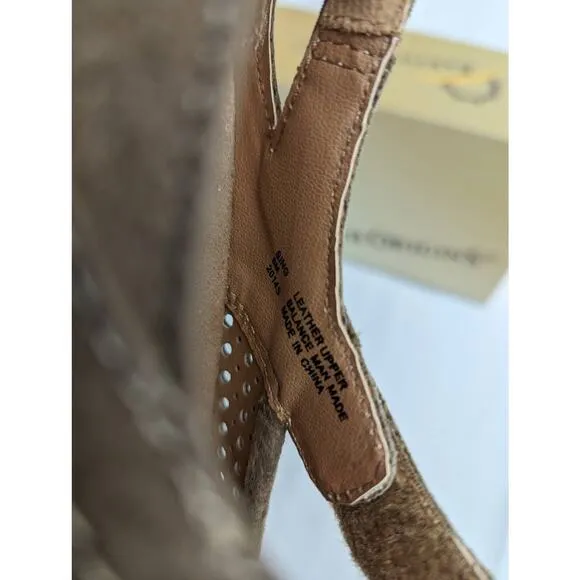 Earth Origins Flats Size 8 Mary Janes Suede Adjustable Strap Comfortable