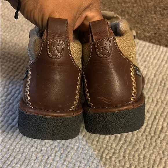 Eastland Tan and Brown Slip-On Loafers with Moccasin Stitching
