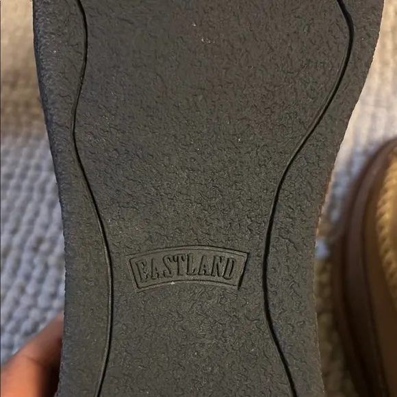 Eastland Tan and Brown Slip-On Loafers with Moccasin Stitching