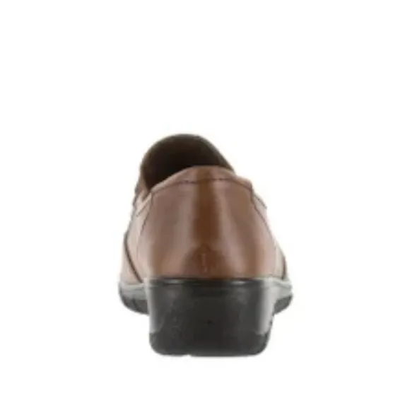 EASY STREET COMFORT WAVE SLIP ON LOAFERS PROCTOR TAN FAUX LEATHER SIZE 9.5 M