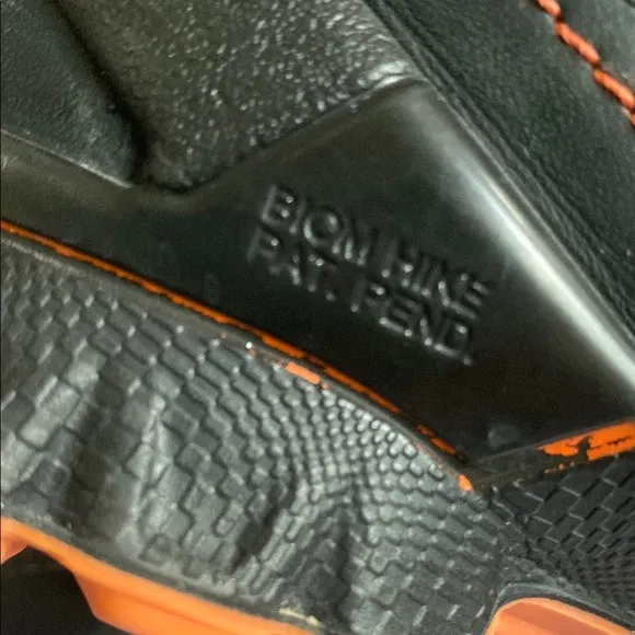 ECCO Black and Orange High-Top Boots with Insulated Lining