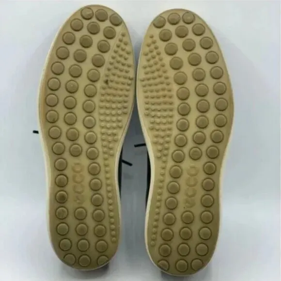 ECCO Men's Black Leather Soft 7 Sneaker Size 44