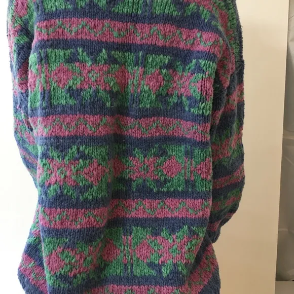 Ecuador Handmade Chunky Wool Pullover Sweater Women's Size M