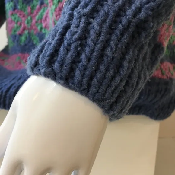 Ecuador Handmade Chunky Wool Pullover Sweater Women's Size M