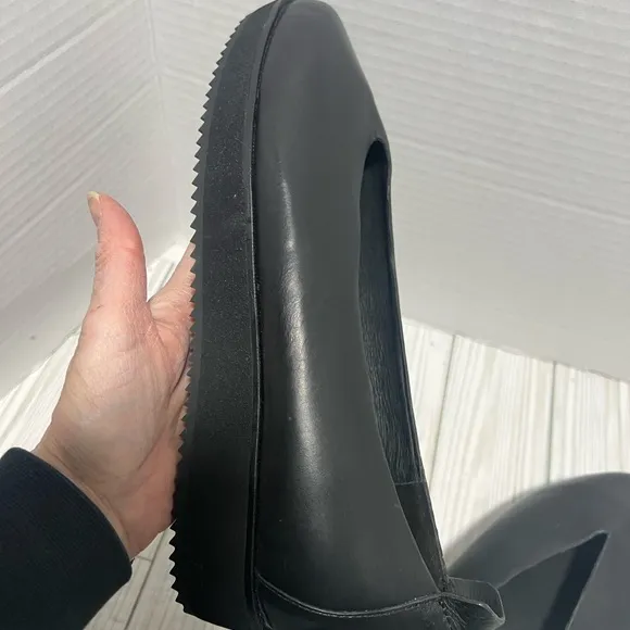 Eileen Fisher Canoe 2 Leather Platform Flats Size 9