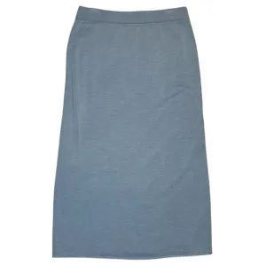 Eileen Fisher System Light Blue Silk Blend Knit Midi Skirt Size Petite Small