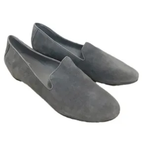 EILEEN FISHER Gray Suede Slip On Flats Shoes Loafers Slippers Leather Size 9