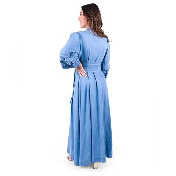 Emily McCarthy chambray maxi dress, nwt, XS