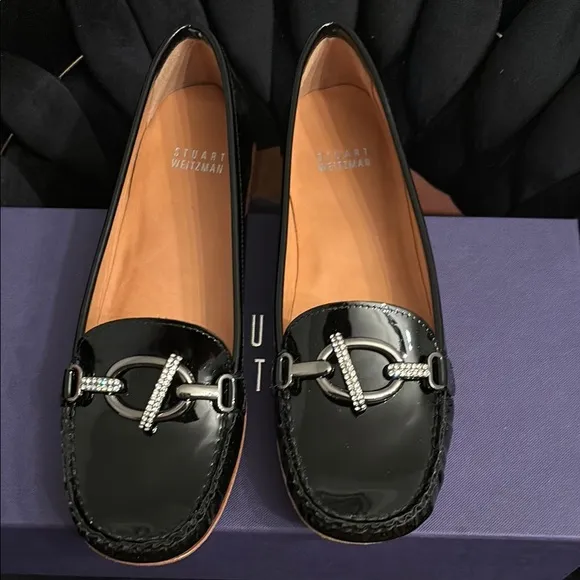 EUC 7 Stuart Weitzman Black Loafers for Women